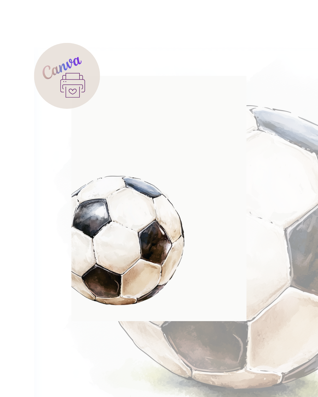 Digitální nebo tištěná pozvánka – Fotbalový míč