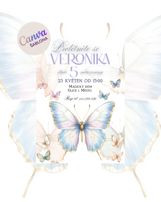 Digitální pozvánka – Motýlek 🦋