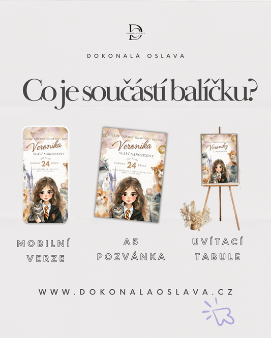 Digitální pozvánka – Hermiona z Harryho Pottera č. 2