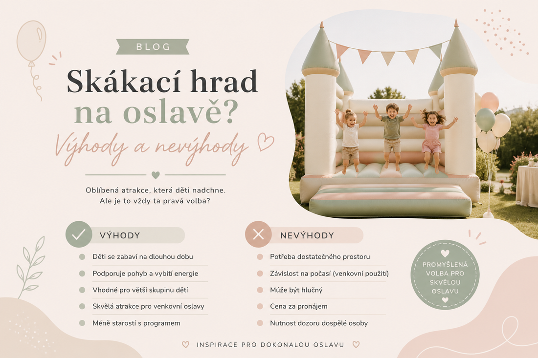 Skákací hrad na oslavě? Výhody a nevýhody