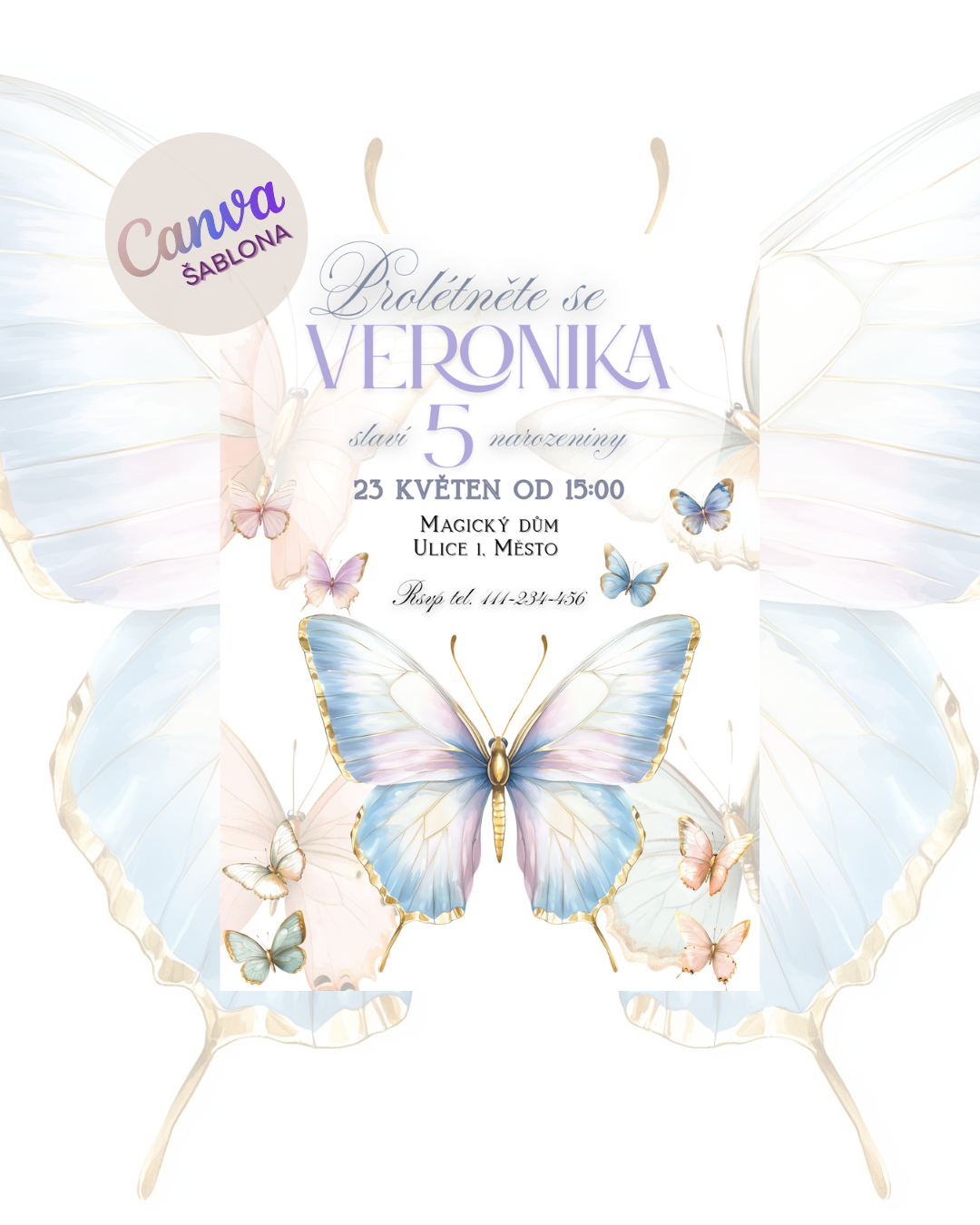 Digitální pozvánka – Motýlek 🦋