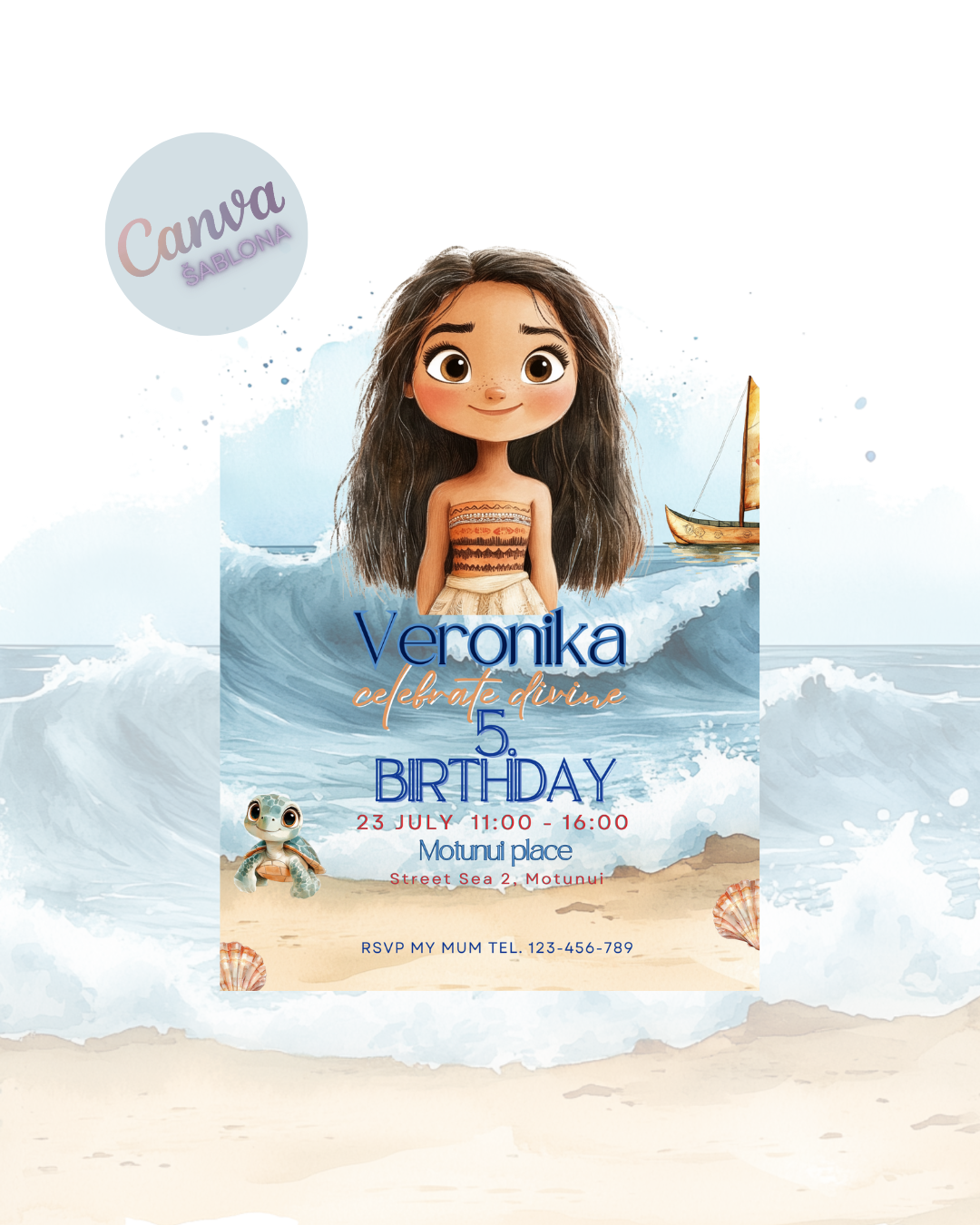 Digitální pozvánka – Moana & Kouzlo oceánu 🌊🌞