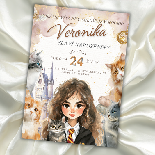 Digitální pozvánka – Hermiona z Harryho Pottera č. 2