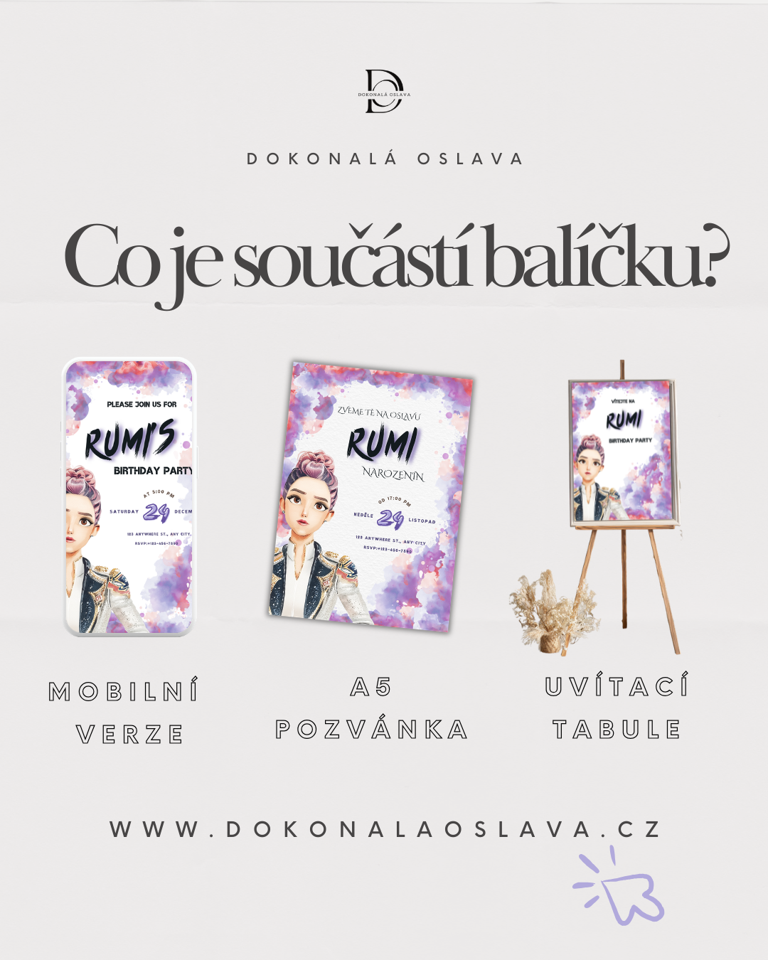 Digitální pozvánka – K-pop style