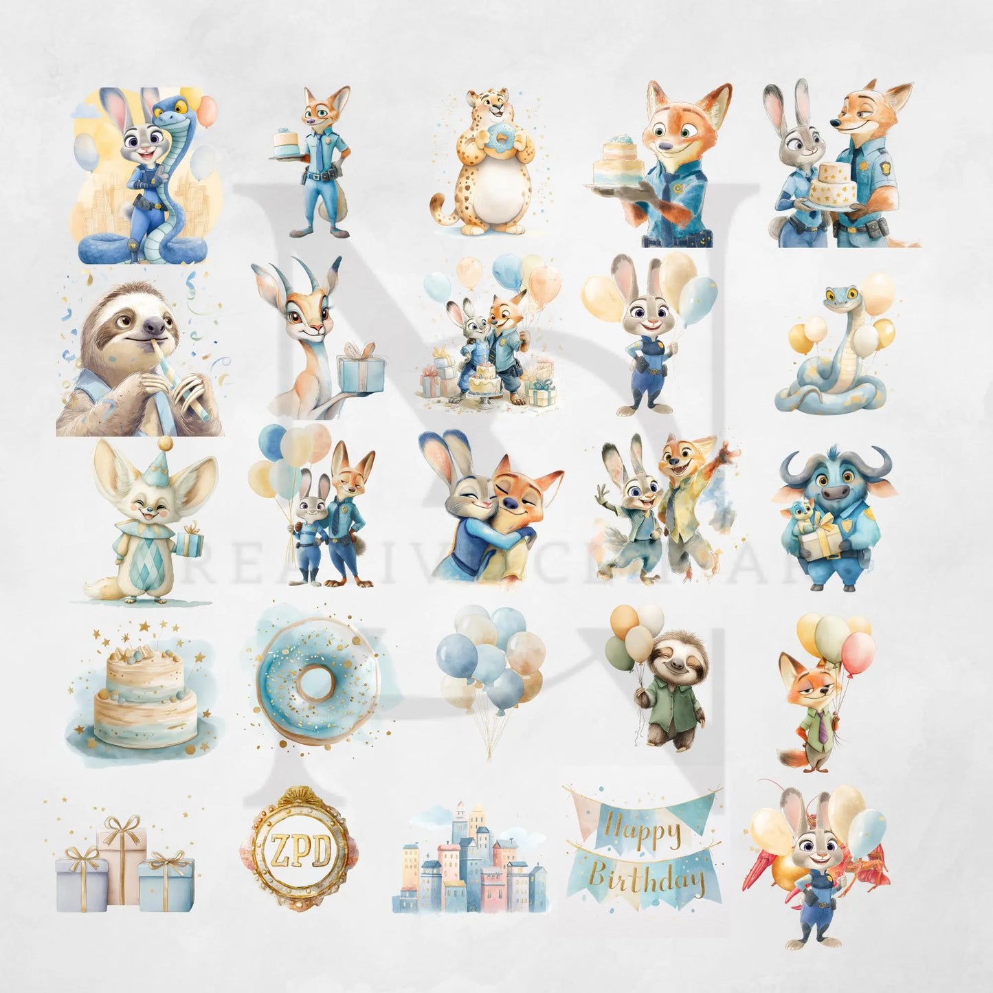 Digitální produkt - Ilustrace Zootopia I.
