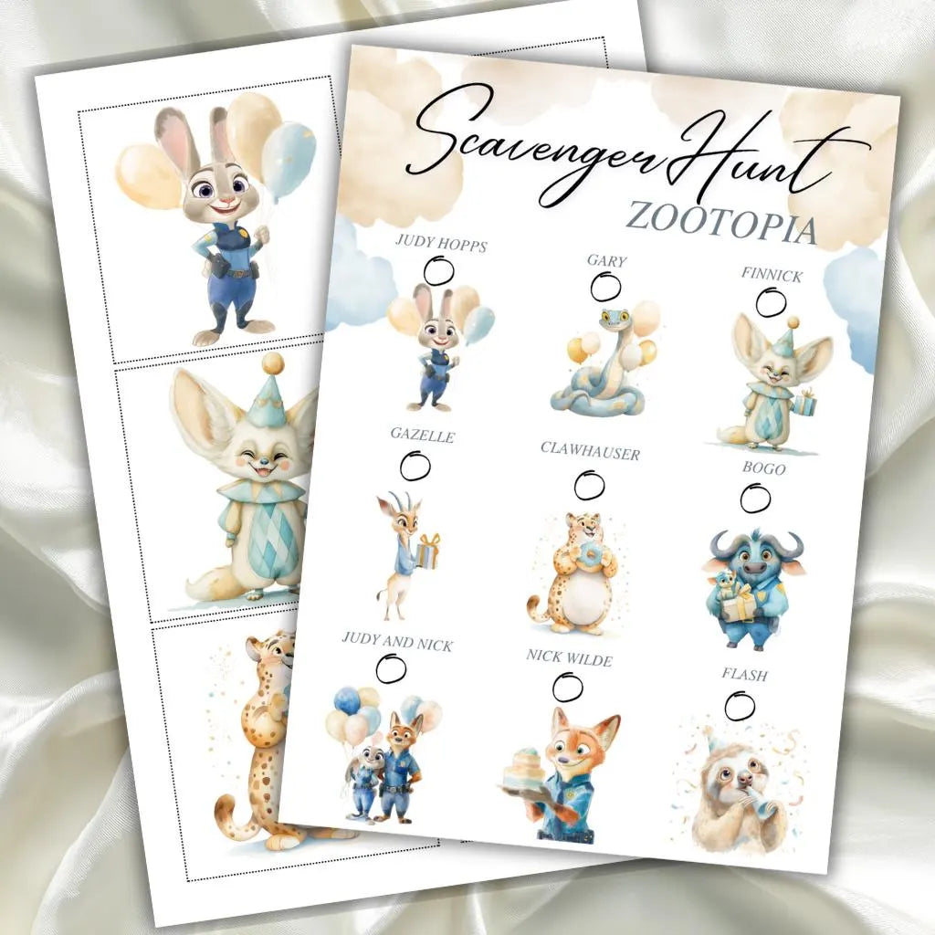 Digitální produkt - Scavenger Hunt – Zootopia