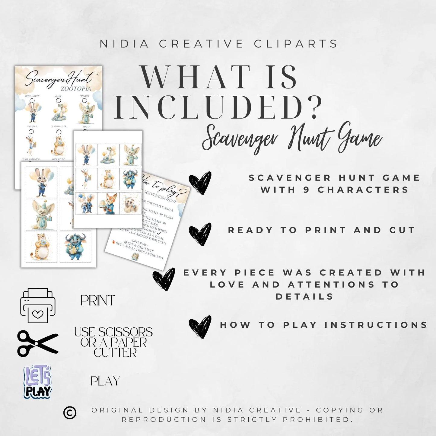 Digitální produkt - Scavenger Hunt – Zootopia