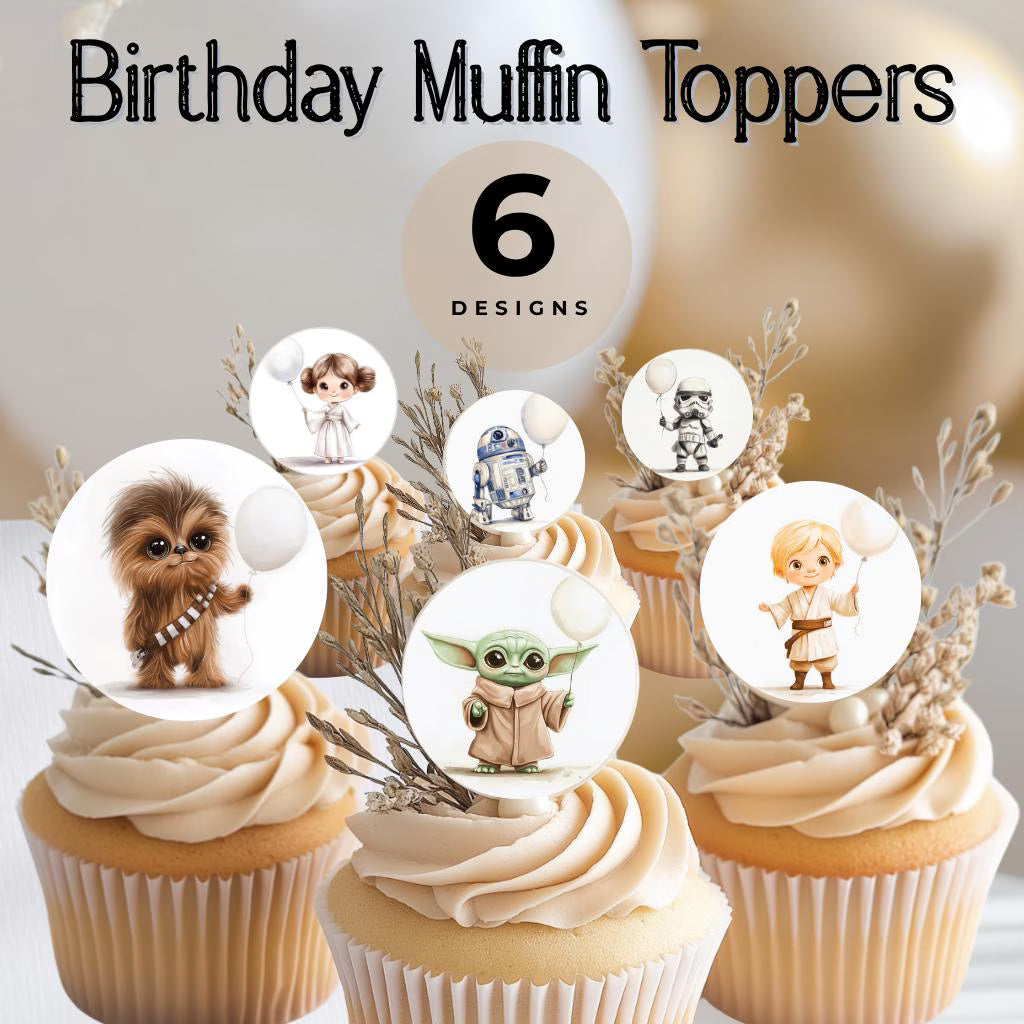 Digitální produkt - Dekorace na cupcakes v tématice Star Wars