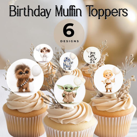 Digitální produkt - Dekorace na cupcakes v tématice Star Wars