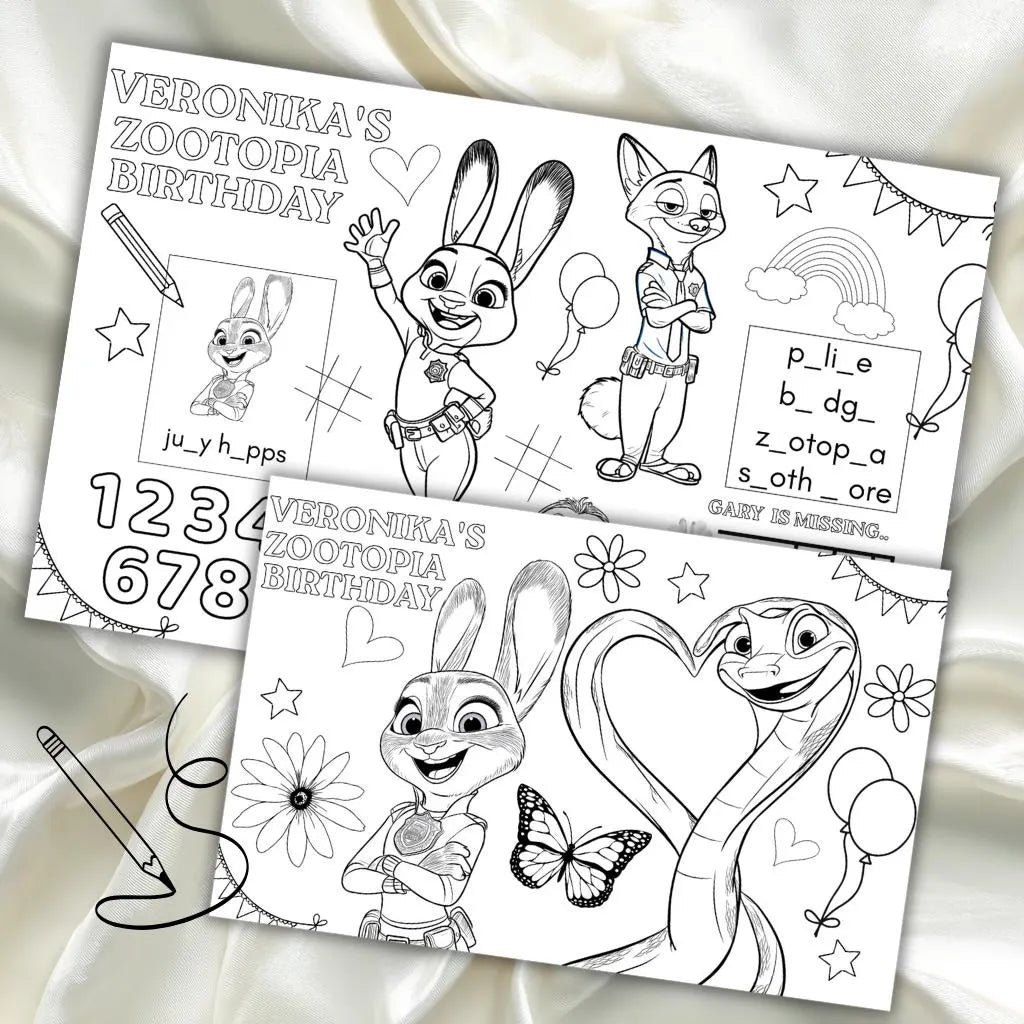 Digitální produkt - omalovánky Zootopia