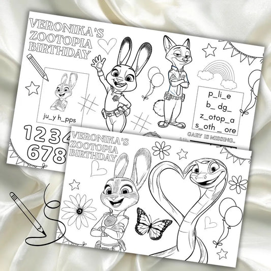 Digitální produkt - omalovánky Zootopia